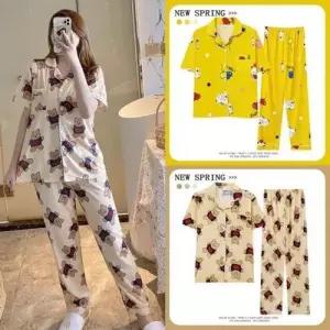 곰돌이 강아지잠옷 베어잠옷 잠옷 긴바지 퍼피 WFLQVJD