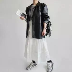 라이더자켓 라이더자켓 유연한 오버핏자켓 티셔 WFLQVQJ