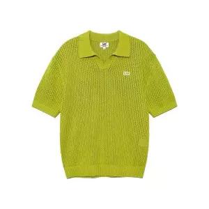 [LEE]오픈 카라 스카시 반팔 니트 라임 LE2402KT08LI 699729