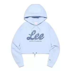 [LEE]우먼 유니온 러닝 스티치 크롭 후드 라이트 블루 LE2401HD60LB 699711