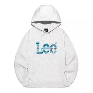 [LEE]패턴 트위치 로고 후드 라이트 그레이 LE2501HD03LG 699590