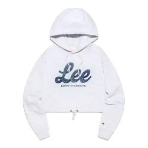 [LEE]우먼 유니온 러닝 스티치 크롭 후드 라이트 그레이 LE2401HD60LG 699608