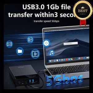 2.5 3.5인치 HDD 케이스 USB 3.0 to SATA 외장 하드 드라이브 인클로저 멀티 포트 허브 박스 최대 20TB 지