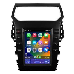 포드 익스플로러 2011-2019용 2+32G 안드로이드 13 더블 딘 카 스테레오, 10.4인치 터치스크린 라디오 내장 무선 카플레이 /안드로이드 오토 /GPS /블루투스 /FM /AUX-in /스티어링 휠 컨트롤 /백업 카메라