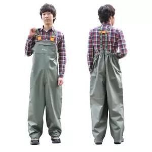 칠전몰 PVC코팅 멜빵형 해상용 바지우의 수산작업복 농업작업복 양식장우의