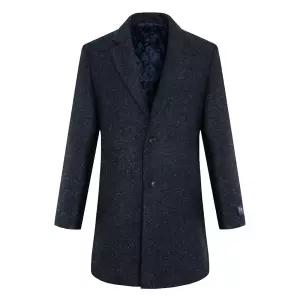 [파크랜드]BY 파크랜드 네이비 헤링본 져지 내부퀼팅 체스터 하프코트_SH