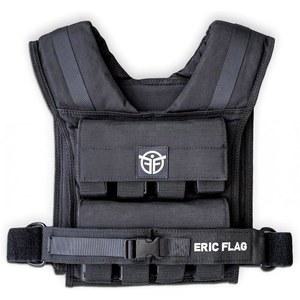 ERIC 플래그 남성 및 여성용 40파운드 무게 조끼 - 16철 무게로 0-40파운드 조절 가능, 칼리스테닉스, 달리기 걷기용 헤비 듀티 컴팩트 1000D 옥스포드 탈착식 무게가 나가는