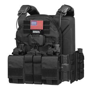 페야치 TM 20 마그네틱 전술 조끼 - 에어소프트 MOLLE 시스템 다기능 퀵 릴리스 풀바디 조절 가능