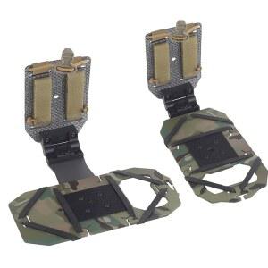 Zhongren 90 회전 전술 플레이트 캐리어 조끼 부착물 더 큰 화면 크기를 위한 범용 휴대폰 가슴 장착 4.7-7.8인치 몰 액세서리 접이식 내비게이션 조절 가능 홀더 보드(카모)