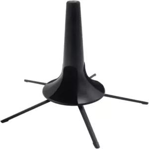 사운드스파이어 5다리 접이식 트럼펫 스탠드 보호 펠트가 있는 휴대용 금속 스테이블 홀더(블랙 악기