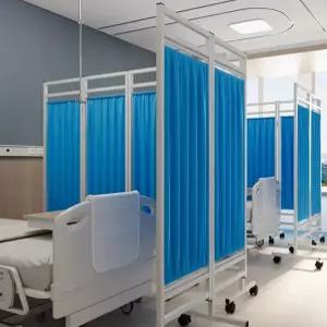 공간분리 파티션 병원 방염천 스크린 요양원 의료용 칸막이 차단막 이동식