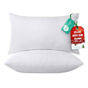 유토피아 침구 던지기 베개 삽입물 침대 20인치 장식 흰색 소파 x 2팩 실내 소파용 12