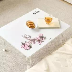 무배당출 큐 다용도상 테이블 침대용 책상 미니밥상 덤퍼와 꽃