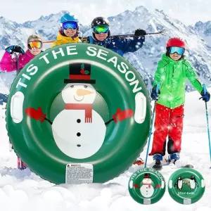 눈썰매 튜브 스노우 튜브 눈놀이 겨울 가족 국경 간 겨울 야외 풍선 스키 링 부직포 잔디