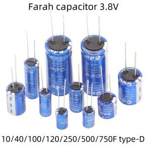 파라 커패시터 3.8V 10F/40F/100F/120F/250F/500F/750F 리튬 이온 D형
