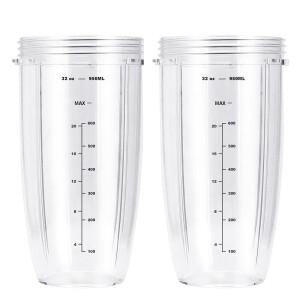 Nutribullet 주스 컵용 2 팩 블렌더 컵 600W /900W 교체 부품용 32oz