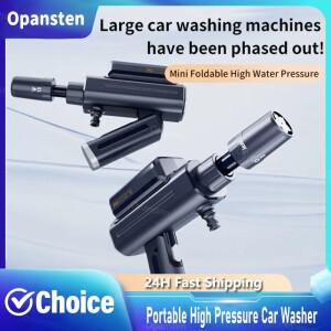 휴대용 무선 고압 세척기 자동차 건 충전식 리튬 배터리 미니 소형 접이식 5-in-1 노즐