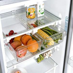 냉장고 걸이형 수납함 투명 선반 정리함 계란 과일 채소 식품 보관함 정리함 공간 절약 주방 서랍 박스