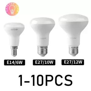 촛대전구 캔들 1-10개 LED E27 E14 목욕 램프 버섯 전구 R50 R63 R80 220V 6W 10W 12W 비 스트로브 화이트