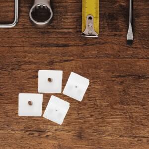 100개 플라스틱 코너 브레이스 서랍 브래킷 앵글 코드 웨지 처짐 방지 지지대 가구 하단 보강 서랍 수납장