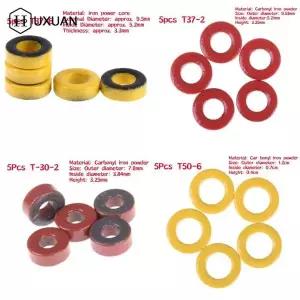 호환  5pcs T37-6T50-6T37-2 T-30-2 분말 코어 9.55.23.3mm 먼지 코어 페라이트 토 로이드