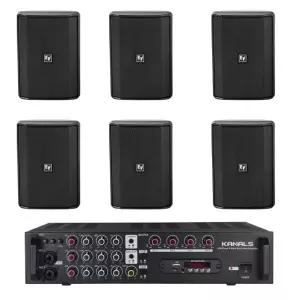 EV EVID S4.2 스피커 6개 4채널앰프 매장 카페 휘트니스 강의실 호텔카페 병원 스피커 앰프 방수스피커