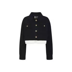 [롯데백화점]제이제이지고트 여성 배색 디테일 크롭 자켓 GNAP0JKJ1