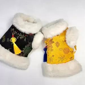 패션독 양단배자 털 빵빵 S-XL 따듯한 강아지 겨울한복