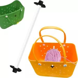 2개의 빨대 슬리브가 있는 8인치 호환 스피너 크로셰 및 뜨개질용 투명 실 휠 장인과 취미 생활자를 위한