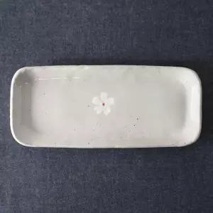 꽃 323IEW17 고백자 국산 도자기 생선접시 3호