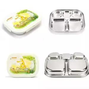 식판도시락통 466BJY07 뚜껑포함 어린이집식판 유아스텐식판 도