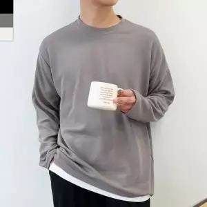 남성용 엠보 긴팔 티셔츠 기본 남자 긴팔 셔츠 남성 캐주얼 의류