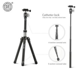 QZSD Q160D 휴대호환  삼각대 여행 지지대 다기능 라이브 스트리밍 셀카 브래킷 디지털 카메라 모노포드