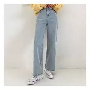 [무료배송] 여성 하이웨스트 와이드 일자 청바지