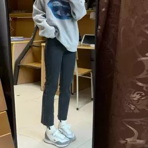 NJFNZK005 빅 사이즈 봄가을 데님팬츠 9부 청바지