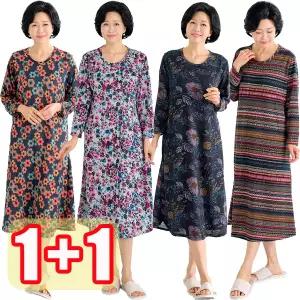 [엄마옷 로즈맘][1+1] 민보약기모홈웨어원피스