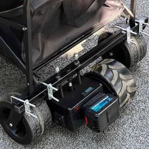 캠핑 전동 웨건 키트 리모컨 전기 짐카트 배터리 운반 15km 모터 차박 화이트