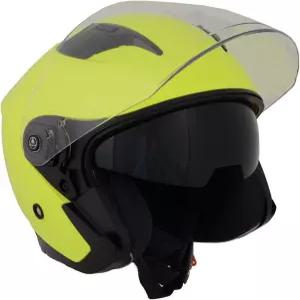 밀워키 헬멧 MPH9823DOT 시프트 오픈 페이스 3/4 네온 옐로우 바이커(드롭 다운 바이저 포함)