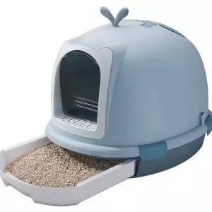 후드형 고양이 화장실 오픈형 밀폐형 사막화 고양이 배변실 방지 평판형 모래통 모래판 모래