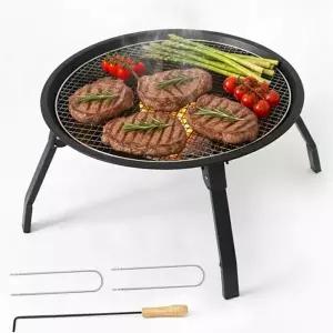 바베큐 화로대 휴대용 숯불 야외용 캠핑 화로대 접이식 불멍 대형 구이 고기