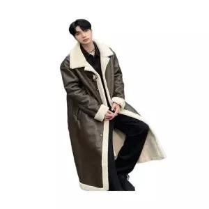 남성 자켓 롱코트 롱무스탕 롱가죽
