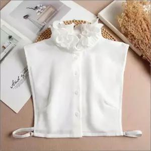 레이스 블라우스 이너셔츠 페이크카라 여자 레이어드 프릴