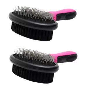 바비온 반려동물 털관리 애견 브러쉬 논슬립 핸들 X2 BNA