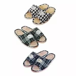 [엄지척]체크 지압화 280mm 사무실지압슬리퍼 지압슬리퍼남성