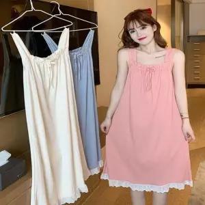 [라일리여성언더웨어] Rly 시원한 사랑스러운 원피스 여름 잠옷 나시 리본