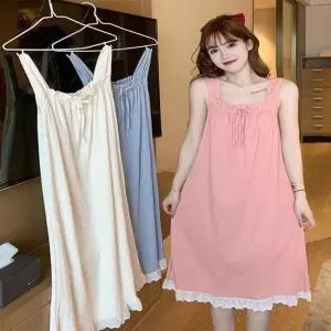 [라일리여성언더웨어] Rly 시원한 사랑스러운 원피스 여름 잠옷 나시 리본