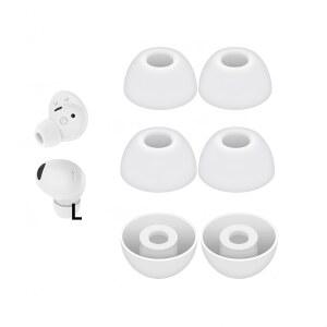 실리콘 미아야 케이스 충전 프로 갤럭시 이어팁 2022 3쌍 워셔블 버즈 SM-R510 버즈 부드러운 화이트 프로 갤럭시 이어팁 2 사이즈 이어버드 2 라지 이어팁 팁 교체용