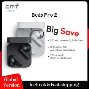 글로벌 버전 CMF 버즈 프로 2, 하이브리드 액티브 노이즈 캔슬링, 6 HD 마이크, IP55 블루투스 5.3, 50 dB,