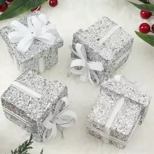 비타리토 로열실버 트리 오너먼트 4p 감사선물상자크리스마스소품 트리볼 장식볼 장식품 인형 용품 성탄