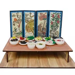 초등저 전통 7첩반상 미니어처 만들기 1인음식놀이 점토 지교구